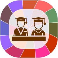 Students Sitting Vector Icon