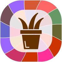 Grass Pot Vector Icon