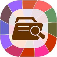 Magnifier Folder Vector Icon