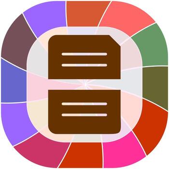 Split Document Vector Icon