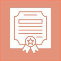 icono de vector de certificado