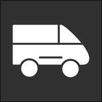 icono de vector de furgoneta