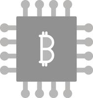 icono de vector de chip bitcoin