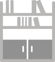 icono de vector de estante de libro