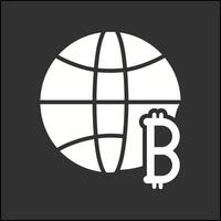 icono de vector de marcador de posición de bitcoin