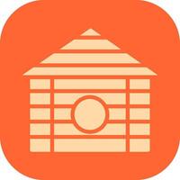 Wood Cabin Vector Icon