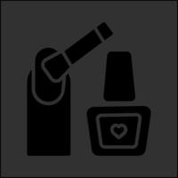 icono de vector de esmalte de uñas