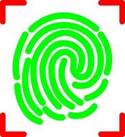 Fingerprint Lock Vector Icon