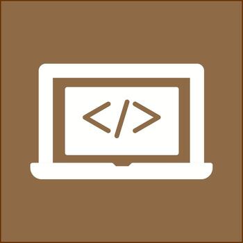 Coding Computer Vector Icon