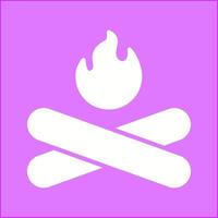 Camp Fire Vector Icon