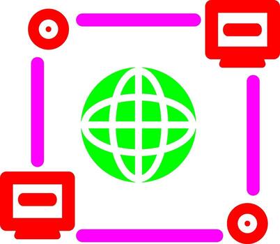 computadora conexión vector icono