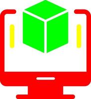 icono de vector de cubo