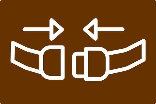 icono de vector de cinturón de seguridad
