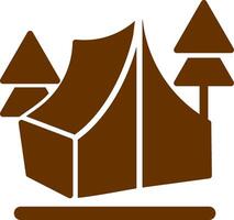 icono de vector de campamento