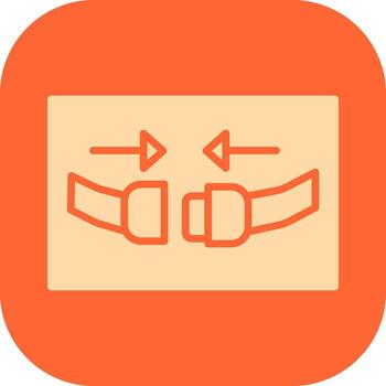 icono de vector de cinturón de seguridad