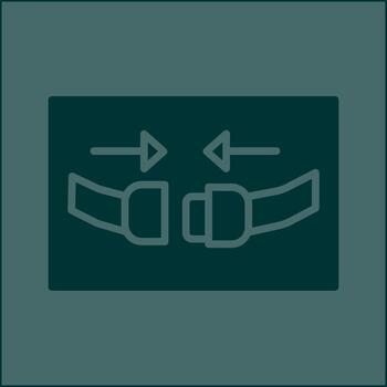 icono de vector de cinturón de seguridad