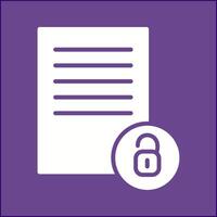 Unlock Documents Vector Icon