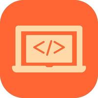 codificación computadora vector icono
