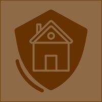 icono de vector de protección de casa