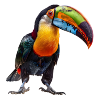 ai gerado 3d Renderização do uma toco tucano em transparente fundo - ai gerado png