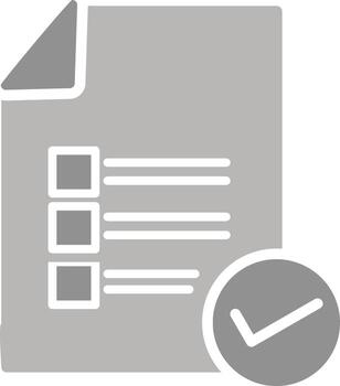 icono de vector de documento válido