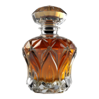 ai gerado 3d Renderização do uma perfume garrafa em transparente fundo - ai gerado png