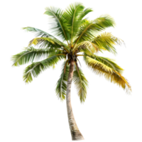 ai gegenereerd 3d renderen van een palm boom Aan transparant achtergrond - ai gegenereerd png