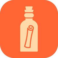 Scroll in Bottle Vector Icon