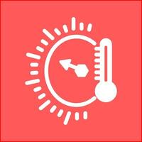 icono de vector de indicador de temperatura