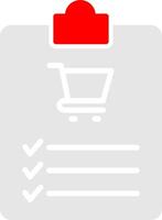 icono de vector de lista de compras