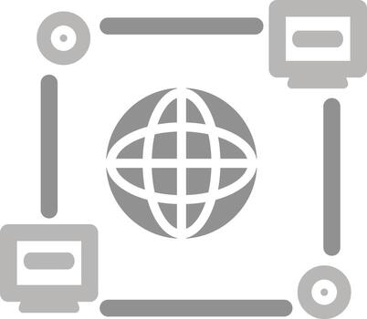 computadora conexión vector icono