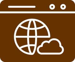 Web Cloud Vector Icon