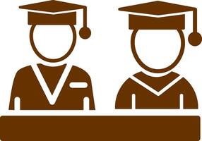 Students Sitting Vector Icon
