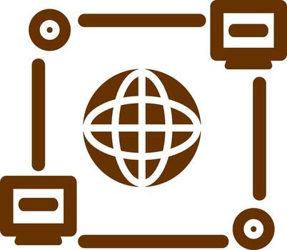 computadora conexión vector icono