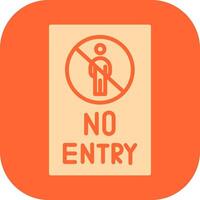 No Entry Sign Vector Icon