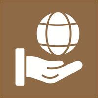 Global Hand Vector Icon