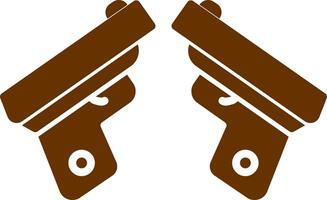 Two Guns Vector Icon