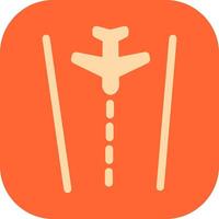 Plane on Runway Vector Icon