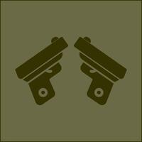 Two Guns Vector Icon