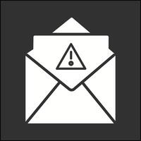 icono de vector de correo no deseado