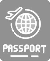 icono de vector de pasaporte