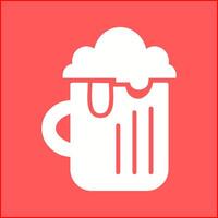 medio litro de cerveza yo vector icono