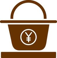 Yen Basket Vector Icon