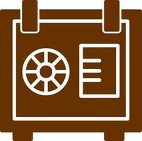 icono de vector de caja fuerte