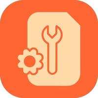 icono de vector de configuración de documento