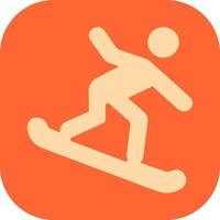 icono de vector de snowboard