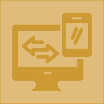icono de vector de sincronización de datos