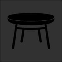 icono de vector de mesa pequeña