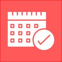 Marked Calendar Vector Icon