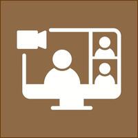 Video Conference Vector Icon